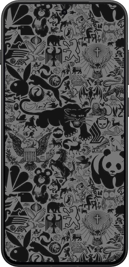 Силиконовый чехол Чёрно-серый стикер бомбинг для OnePlus 13T 5G / 13S 5G - 2432u-4026 изображение 