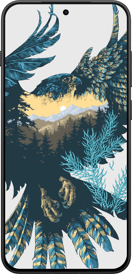 Силиконовый чехол Арт-орел на фоне природы для OnePlus 13T 5G / 13S 5G - 3983u-4026 изображение 