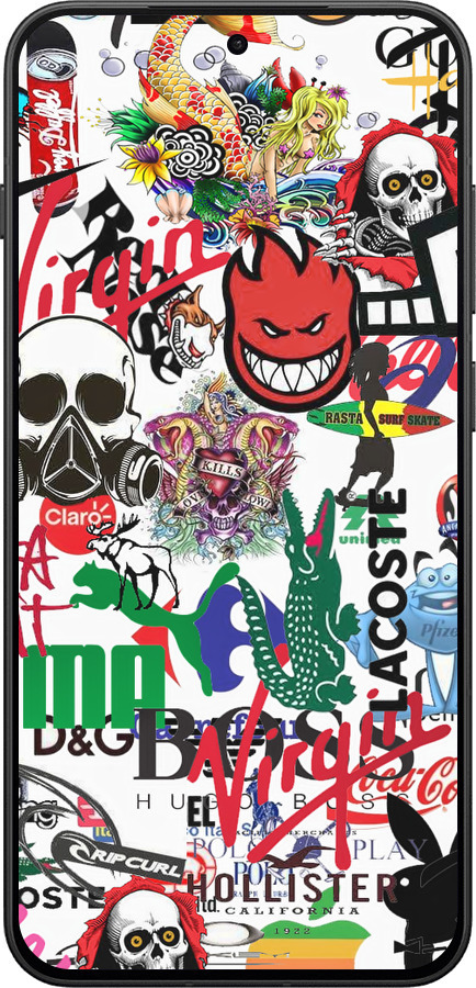 Силіконовий чехол Many different logos для OnePlus 13T 5G / 13S 5G - 4022u-4026 изображение 