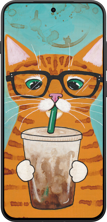 Силиконовый чехол Зеленоглазый кот в очках для OnePlus 13T 5G / 13S 5G - 4054u-4026 изображение 