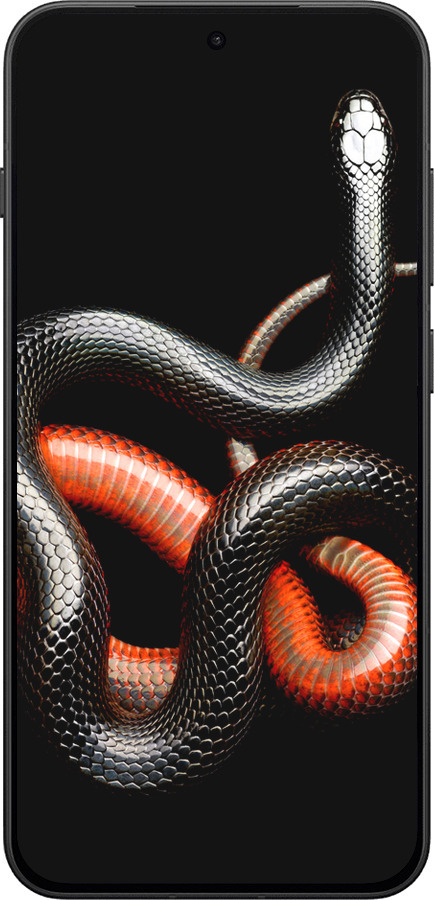 Силиконовый чехол Красно-черная змея на черном фоне для OnePlus 13T 5G / 13S 5G - 4063u-4026 изображение 