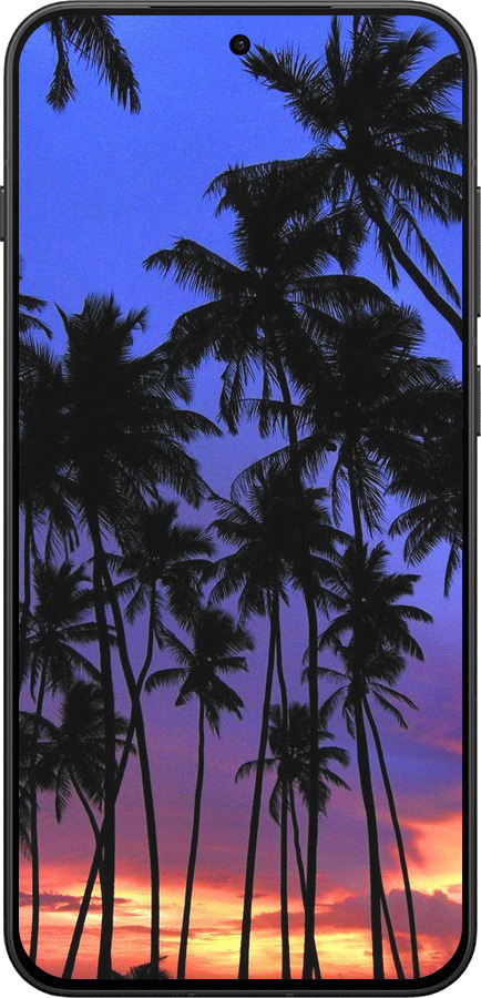 Силиконовый чехол Пальмы для OnePlus 13T 5G / 13S 5G - 4324u-4026 изображение 