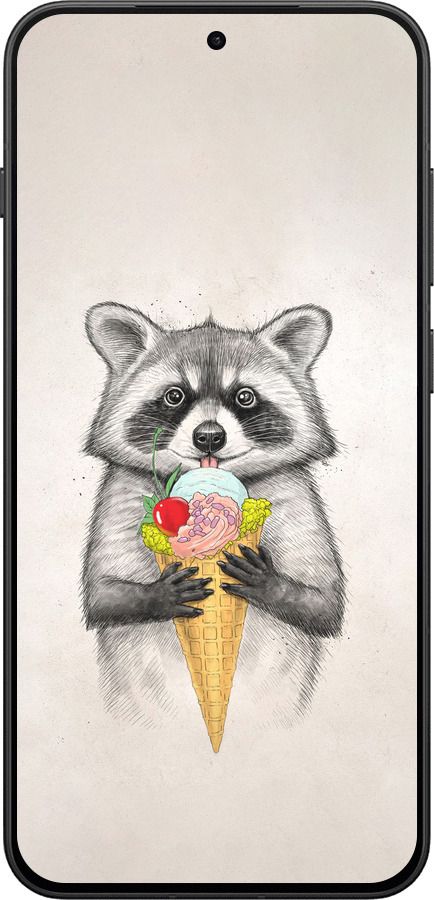 Силиконовый чехол Енотик с мороженым для OnePlus 13T 5G / 13S 5G - 4602u-4026 изображение 