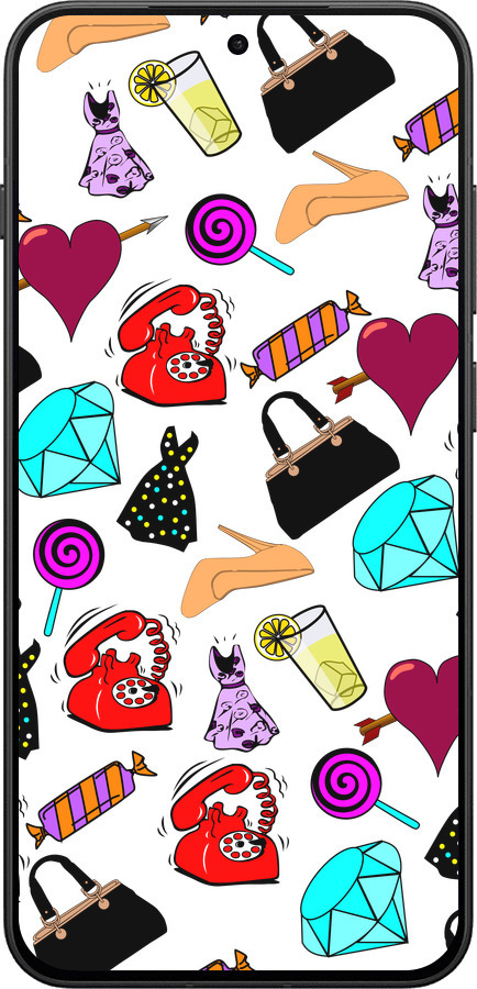 Силиконовый чехол stickers для OnePlus 13T 5G / 13S 5G - 4757u-4026 изображение 