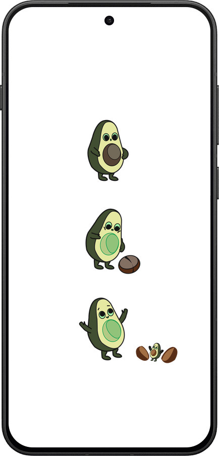 Силіконовий чехол Авокадо 1 для OnePlus 13T 5G / 13S 5G - 4857u-4026 изображение 