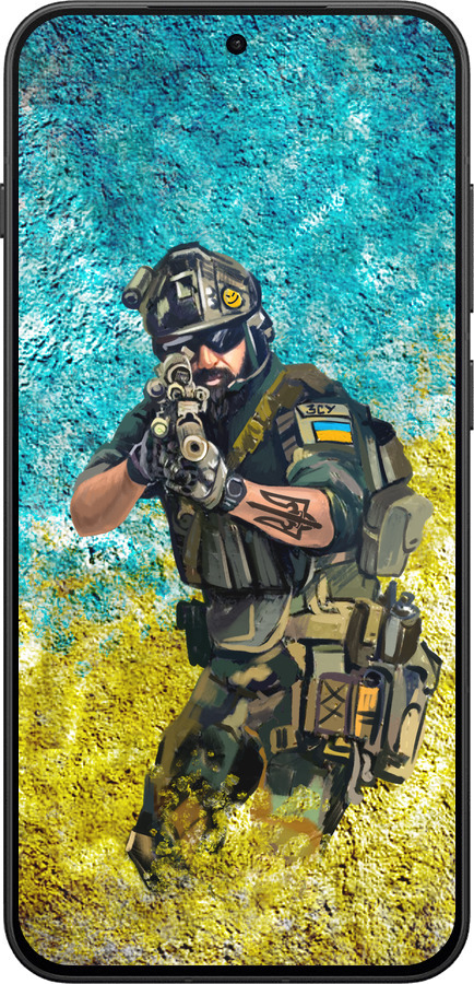 Силиконовый чехол Воин ЗСУ для OnePlus 13T 5G / 13S 5G - 5311u-4026 изображение 