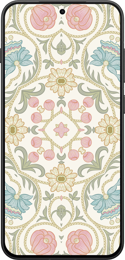 Силиконовый чехол Цветочный орнамент v2 для OnePlus 13T 5G / 13S 5G - 5513u-4026 изображение 