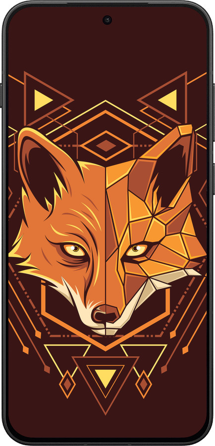 Силиконовый чехол Лиса геометрия для OnePlus 13T 5G / 13S 5G - 5607u-4026 изображение 