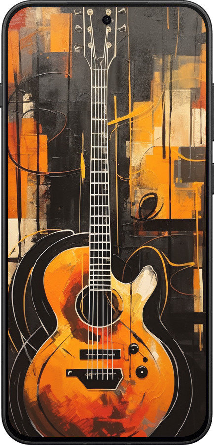 Силиконовый чехол Чехол для телефона Оранжевая Гитара для OnePlus 13T 5G / 13S 5G - 5934u-4026 изображение 