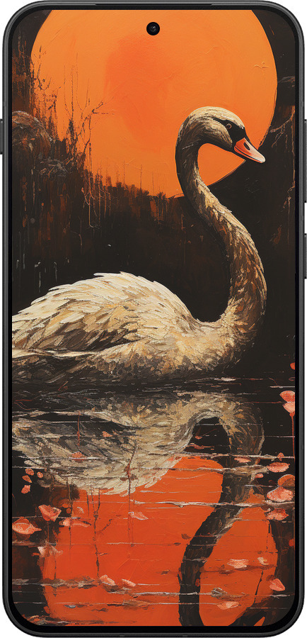 Силиконовый чехол Лебедь для OnePlus 13T 5G / 13S 5G - 5964u-4026 изображение 