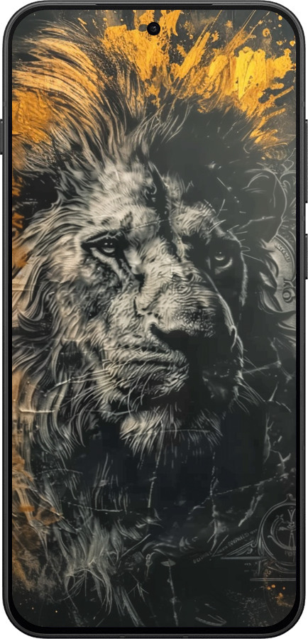 Силіконовий чехол Лев у золотих фарбах для OnePlus 13T 5G / 13S 5G - 6155u-4026 изображение 