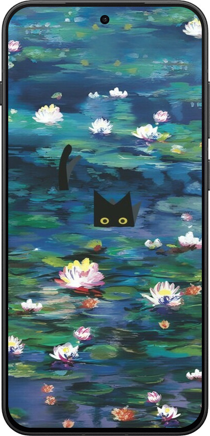 Силиконовый чехол із зображенням водяних лілій та кішок для OnePlus 13T 5G / 13S 5G - 6257u-4026 изображение 