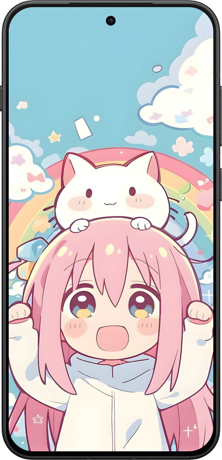 Силиконовый чехол Девочка аниме радуга для OnePlus 13T 5G / 13S 5G - 6304u-4026 изображение 