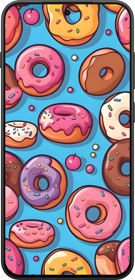 Силиконовый чехол Пончики для OnePlus 13T 5G / 13S 5G - 6318u-4026 изображение 