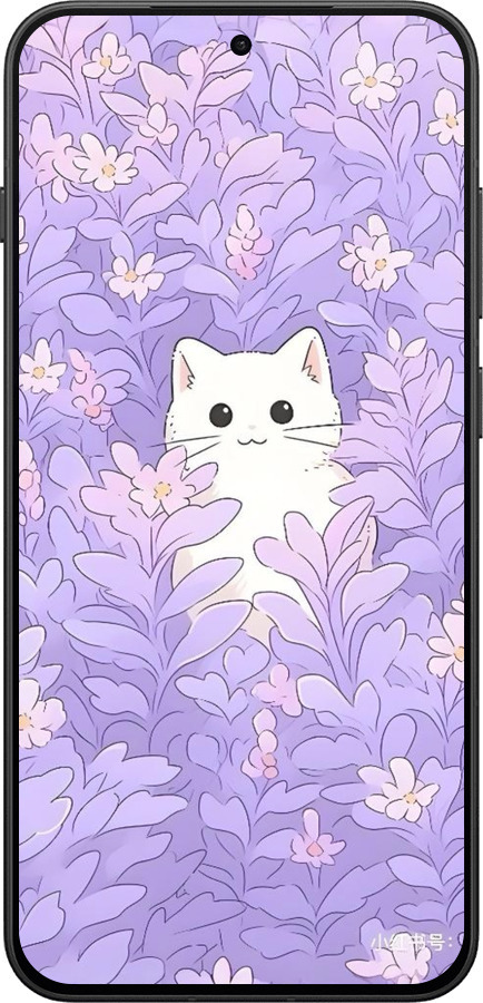 Силиконовый чехол Котик в цветах для OnePlus 13T 5G / 13S 5G - 6390u-4026 изображение 