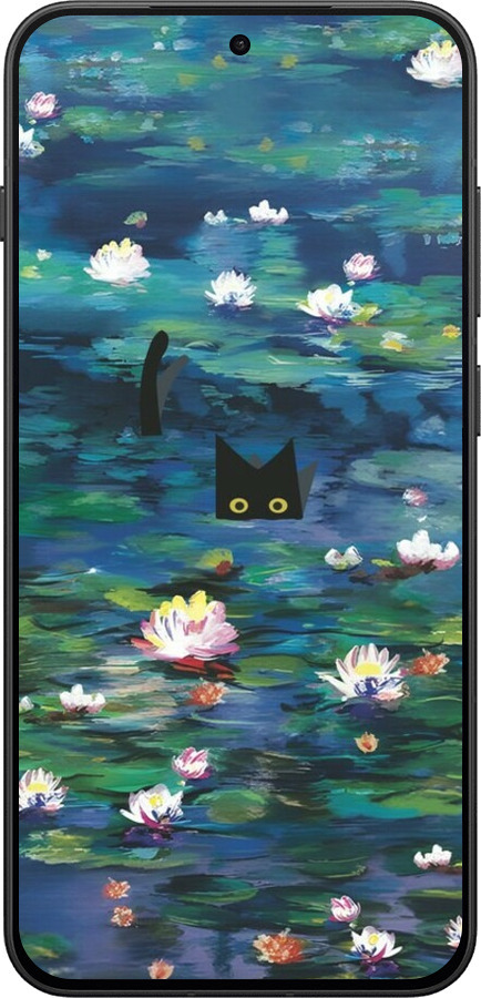 Силиконовый чехол Чехол с изображением водяных лилий Моне и кошек для OnePlus 13T 5G / 13S 5G - 6399u-4026 изображение 