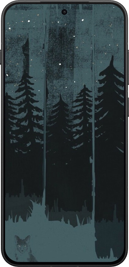 Силиконовый чехол Лиса и ночной лес для OnePlus 13T 5G / 13S 5G - 6481u-4026 изображение 
