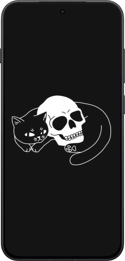 Силиконовый чехол С изображением кота и черепа для OnePlus 13T 5G / 13S 5G - 6491u-4026 изображение 