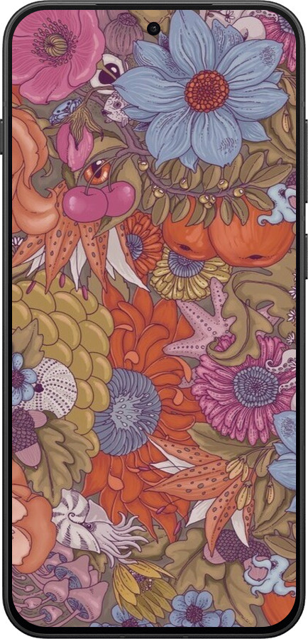 Силиконовый чехол Абстрактные цветы для OnePlus 13T 5G / 13S 5G - 6526u-4026 изображение 