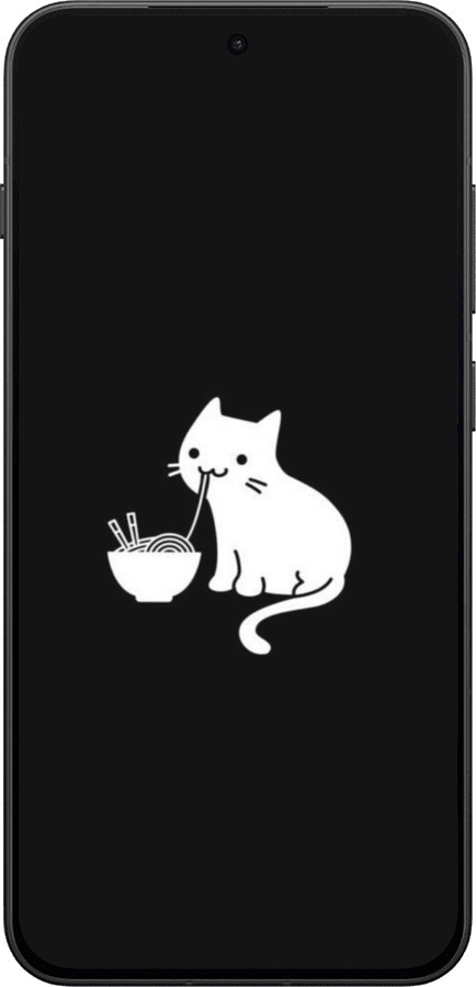 Силиконовый чехол С милым котом на черном фоне для OnePlus 13T 5G / 13S 5G - 6528u-4026 изображение 