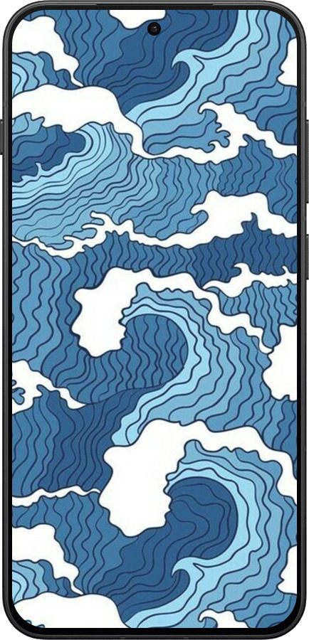 Силиконовый чехол Абстрактный рисунок морских волн для OnePlus 13T 5G / 13S 5G - 6538u-4026 изображение 