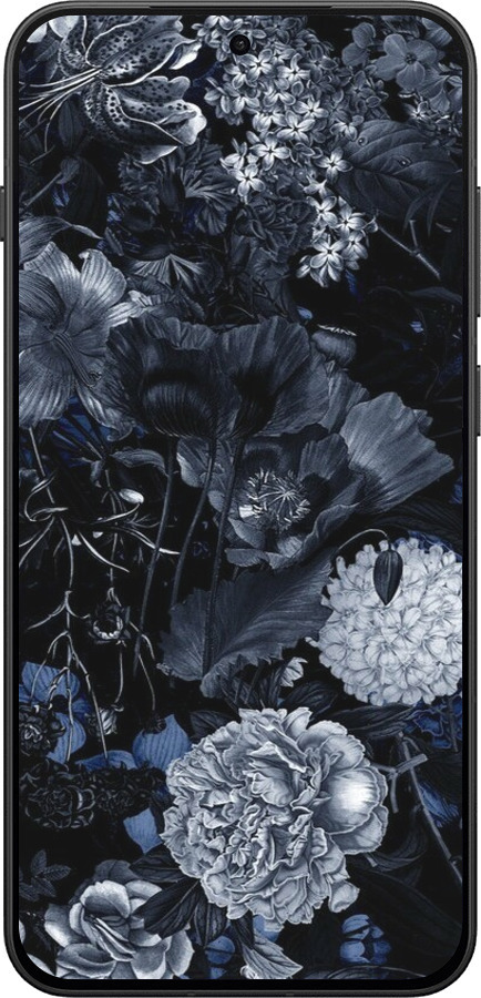 Силиконовый чехол Абстрактный цветочный рисунок в синих тонах для OnePlus 13T 5G / 13S 5G - 6539u-4026 изображение 