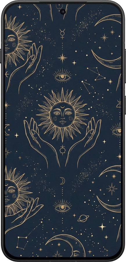 Силіконовий чехол Celestial Harmony: Sun & Moon Gold Mystic Pattern для OnePlus 13T 5G / 13S 5G - 6778u-4026 изображение 