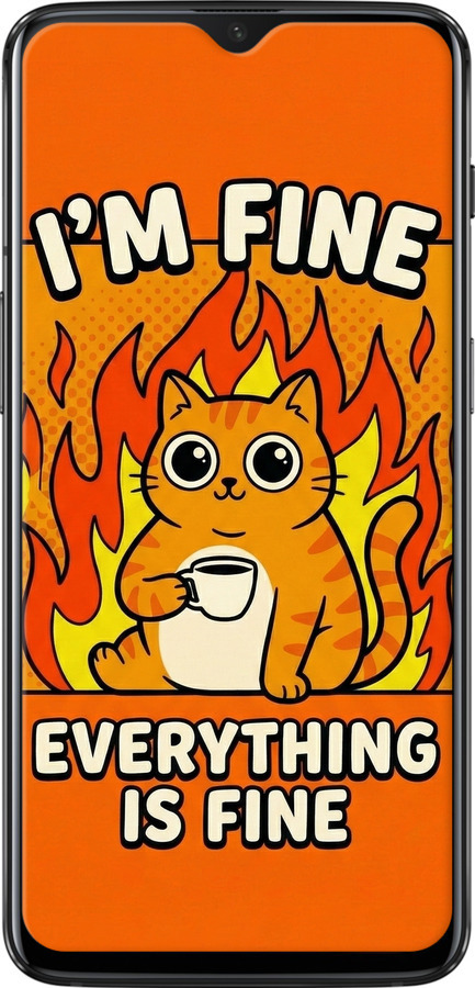 TPU чехол Funny Cat для OnePlus 6T - 6786b-1587 изображение 