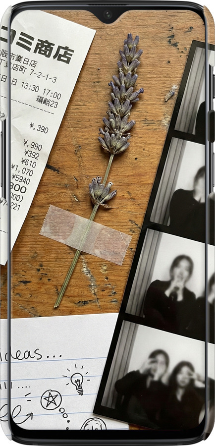 3D пластиковый матовый чехол Aesthetic Scrapbook Collage для OnePlus 6T - 6773m-1587 изображение 