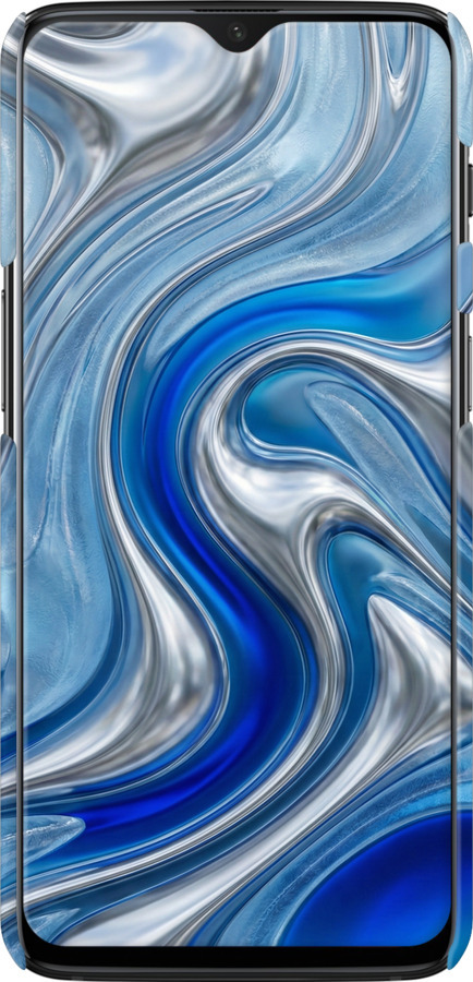 3D пластиковий матовий чехол Liquid Chrome для OnePlus 6T - 6781m-1587 изображение 