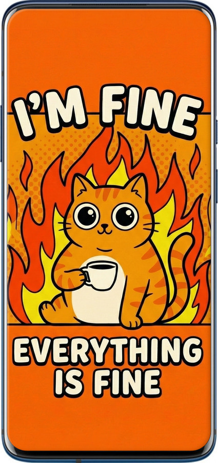 TPU чехол Funny Cat для OnePlus 7 Pro - 6786b-1696 изображение 