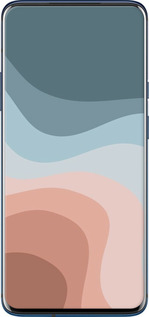 2D пластиковий чехол З синіми та рожевими хвилями в стилі ретро для OnePlus 7 Pro - 6532t-1696 изображение 
