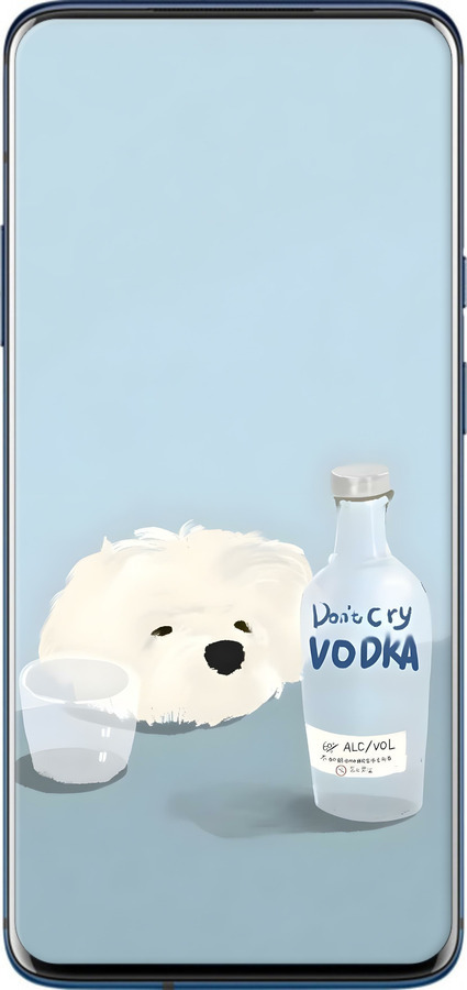 2D пластиковый чехол Пес водка для OnePlus 7 Pro - 6368t-1696 изображение 