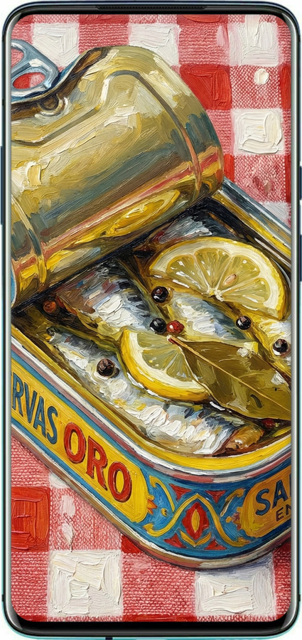 Силіконовий чехол Vintage Sardine Tin Phone для OnePlus 7T Pro - 6772u-1810 изображение 