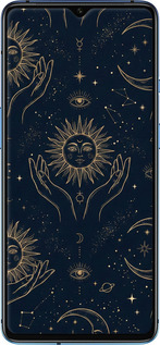 TPU чехол Celestial Harmony: Sun & Moon Gold Mystic Pattern для OnePlus 7T - 6778b-1809 изображение 