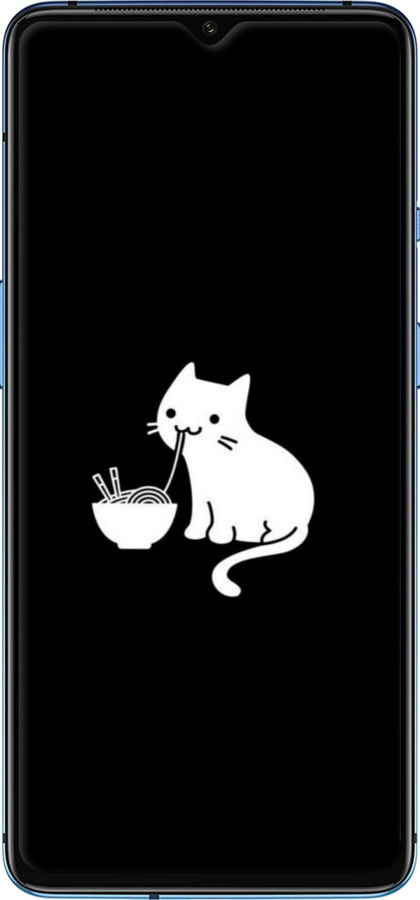 TPU чехол Милий кіт на чорному фоні для OnePlus 7T - 6528b-1809 изображение 
