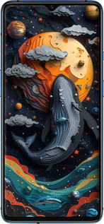 2D пластиковый чехол Кит в космосе для OnePlus 7T - 6328t-1809 изображение 