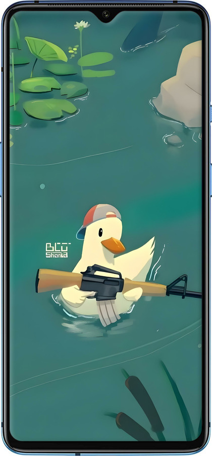 2D пластиковый чехол Уточка с автоматом для OnePlus 7T - 6356t-1809 изображение 