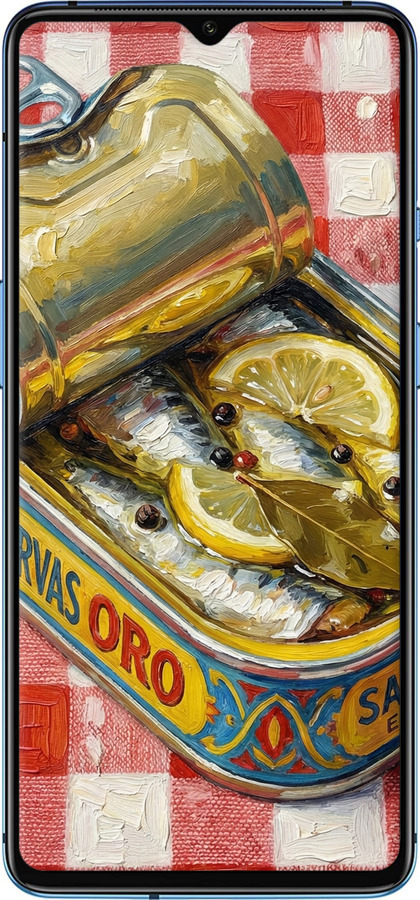 2D пластиковый чехол Vintage Sardine Tin Phone для OnePlus 7T - 6772t-1809 изображение 