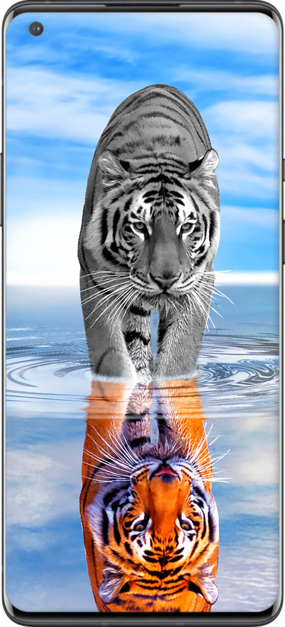 TPU чехол Тигр для OnePlus 8 Pro - 6016b-1896 изображение 