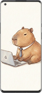 2D пластиковый чехол Funny Capybara CEO Working для OnePlus 8 Pro - 6777t-1896 изображение 
