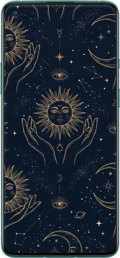 TPU чехол Celestial Harmony: Sun & Moon Gold Mystic Pattern для OnePlus 8T - 6778b-2113 изображение 