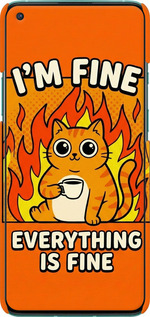 3D пластиковий матовий чехол Funny Cat для OnePlus 8T - 6786m-2113 изображение 