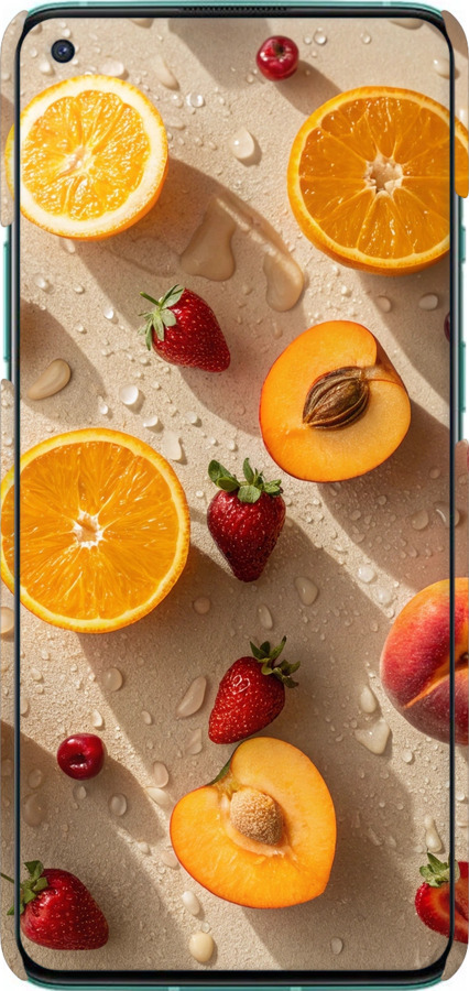 3D пластиковий матовий чехол Фрукти 3 для OnePlus 8T - 6703m-2113 изображение 
