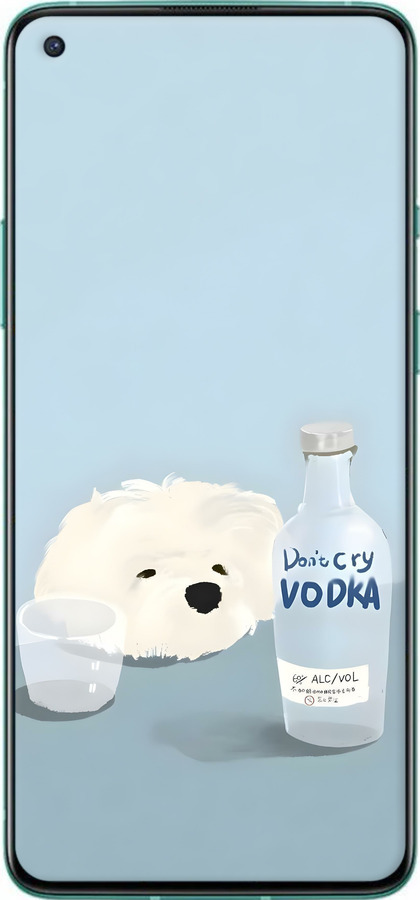 Силиконовый чехол Пес водка для OnePlus 8T - 6368u-2113 изображение 