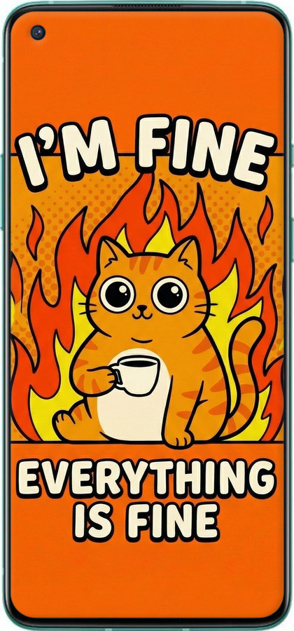 Силіконовий чехол Funny Cat для OnePlus 8T - 6786u-2113 изображение 