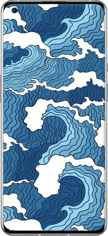 2D пластиковый чехол Абстрактный рисунок морских волн для OnePlus 9 Pro - 6538t-2250 изображение 