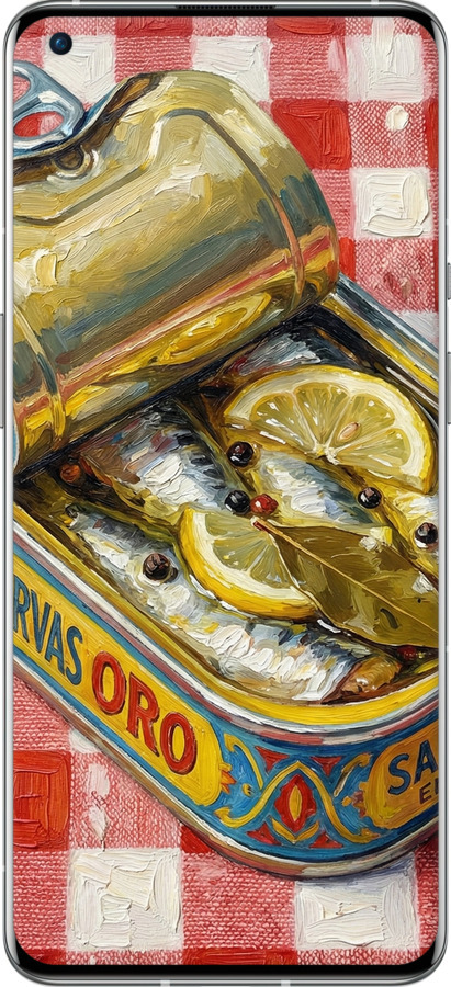 Силиконовый чехол Vintage Sardine Tin Phone для OnePlus 9 Pro - 6772u-2250 изображение 