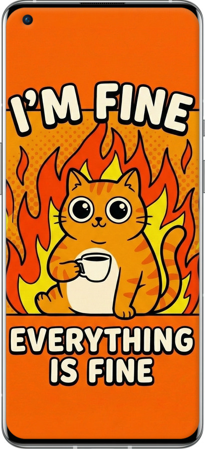 Силіконовий чехол Funny Cat для OnePlus 9 Pro - 6786u-2250 изображение 