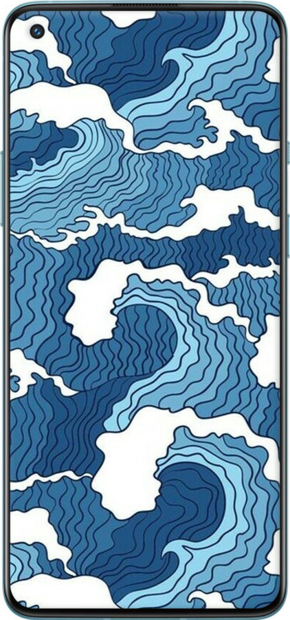TPU чехол Абстрактный рисунок морских волн для OnePlus 9R - 6538b-2326 изображение 